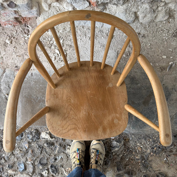 Mid Century Short Ercol Carver Chair Top