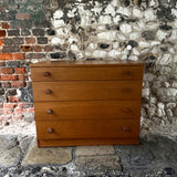 Mid Century Stag Cantata Teak Low Chest of Drawers Front