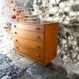 Mid Century Stag Cantata Teak Low Chest of Drawers Right