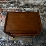 Mid Century Teak Drinks Trolley Top