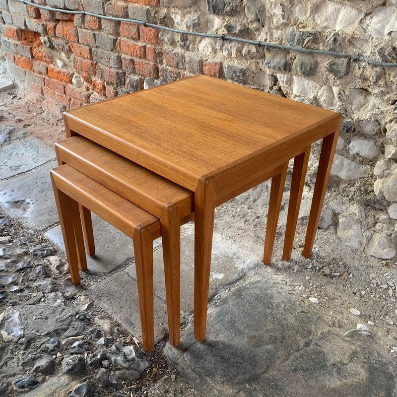 Mid Century Teak Nest of Tables Side
