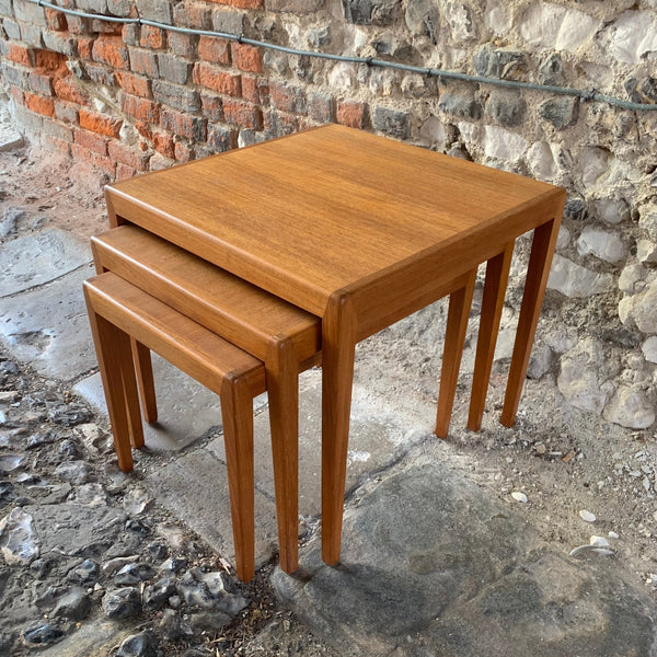 Mid Century Teak Nest of Tables Side