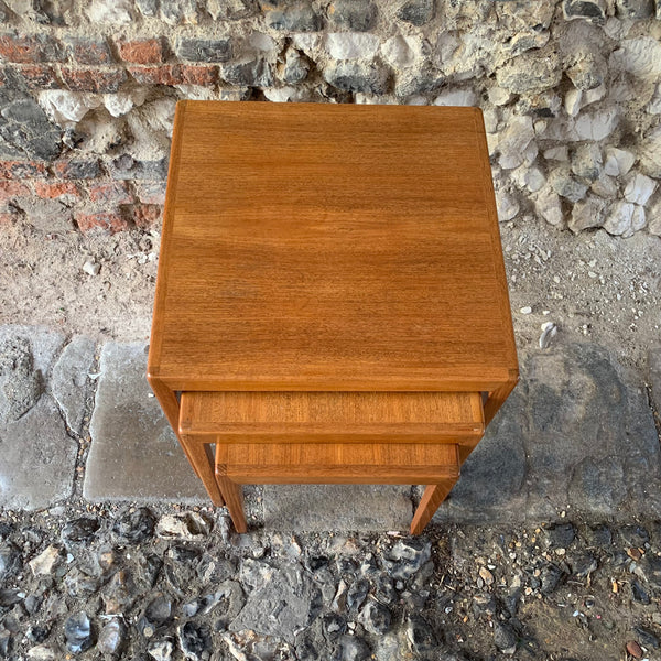 Mid Century Teak Nest of Tables Top