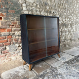 Mid Century Teak & Painted Bookcase Left