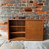 Mid Century Teak Wall Cabinet Open Left