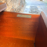 Mid Century White & Newton Chest of Drawers Label