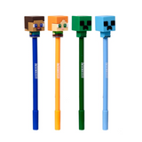 Minecraft Chibi Erasable Pen with Silicone Topper