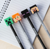 Minecraft Fine Tip Pen with Silicone Topper on Paper