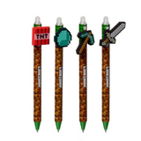 Minecraft Tools Erasable Pen with Silicone Topper