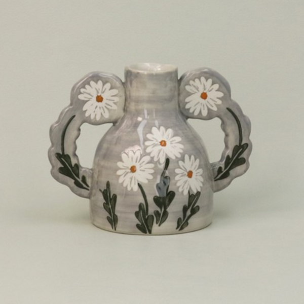 Mini Vase - Grey Wild Daisy