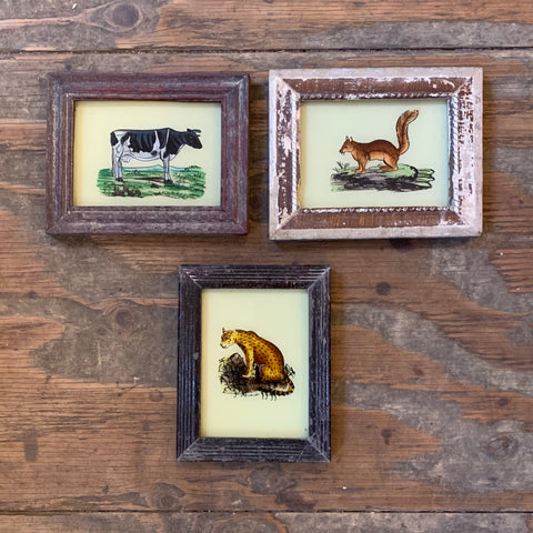 Mini Vintage Glass Paintings
