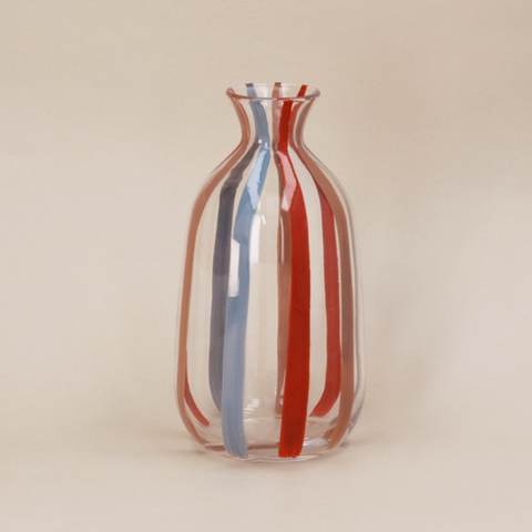 Mix Stripe Glass Vase