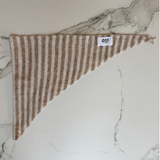 Mynte Triangle Scarf Striped - Taupe flat 