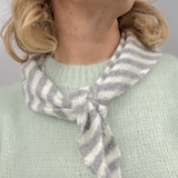 Mynte Triangle Scarf Striped Grey