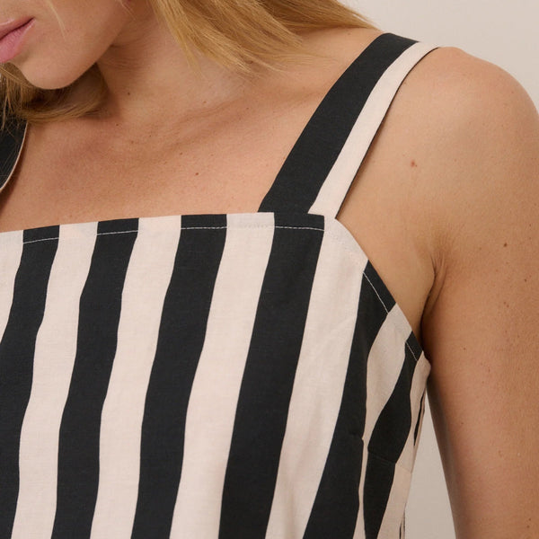 Nobody's Child Black Striped Swing Top