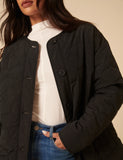Nobodys Child - Black Reversible Borg Qulited Jacket