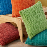 Namaste Fair Trade Gathered Velvet Cushion