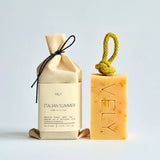 Natural Handmade Soap On A Rope "Italian Summer"