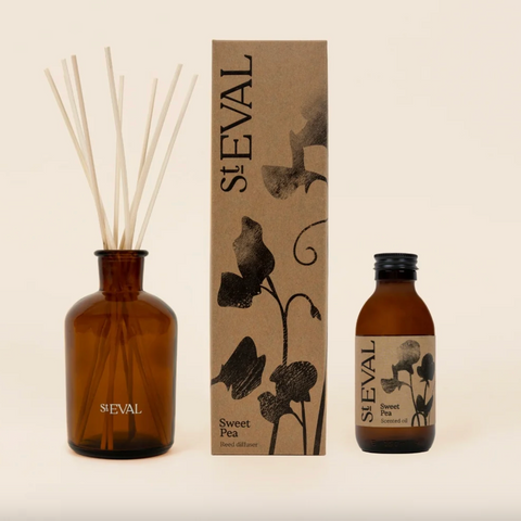 Natural Reed Diffuser Set in Bottle sweet pea scented 