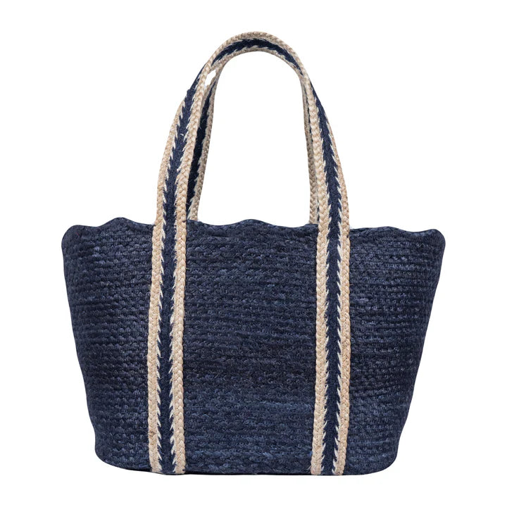 The Braided Rug Company - Navy Scallop Large