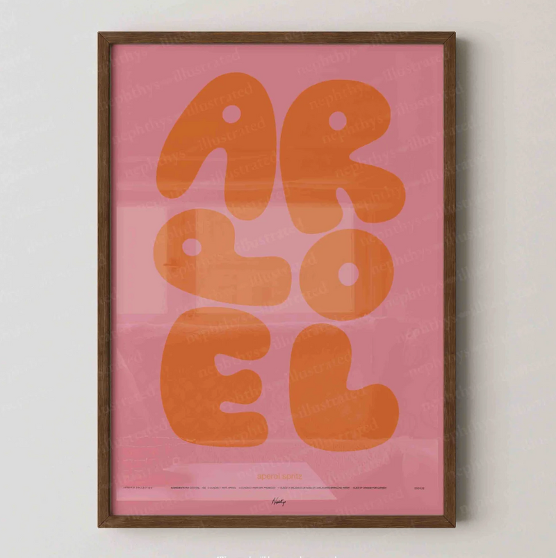 Nephthys Illustrated 'Aperol' Print