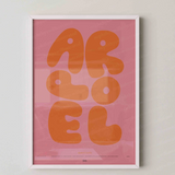 Nephthys Illustrated 'Aperol' Print white frame