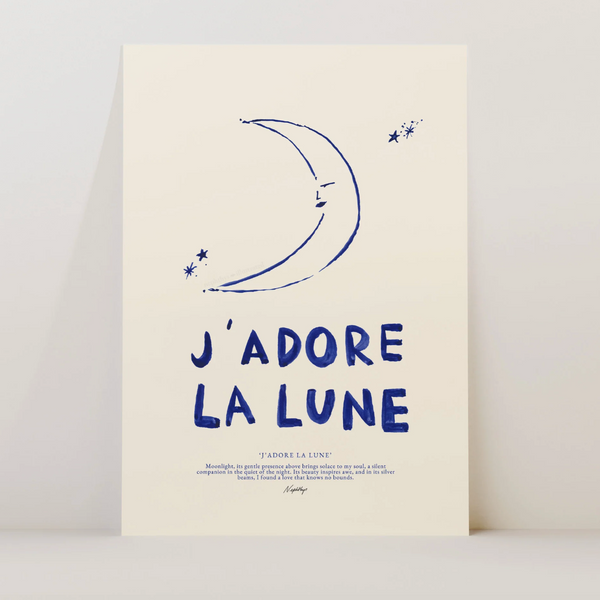Nephthys Illustrated J'Adore La Lune Framed Print