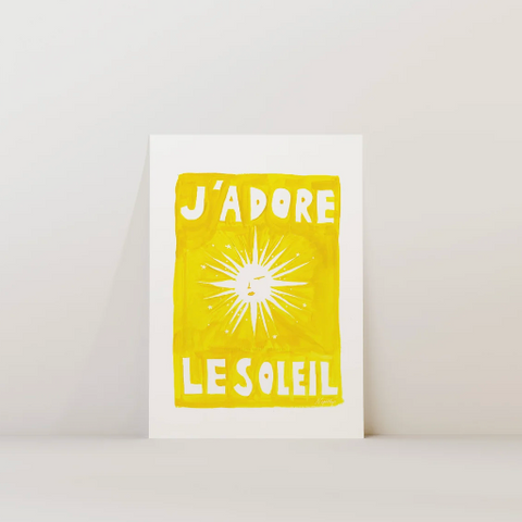 Nephthys Illustrated J'Adore Le Soleil Framed Print