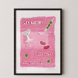 Nephthys Illustrated 'Martini's with you is my favourite thing to do' Print