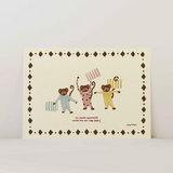 Nephthys Illustrated Monkeys on the Bed Framed Print