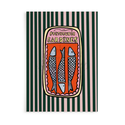 Nephthys Illustrated Portuguese Sardines Framed Print