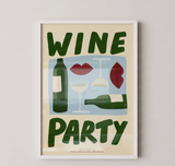 Nephthys Illustrated 'Wince Party' Print white frame