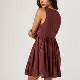 Nobody's Child Brown Cora Mini Dress