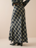 Nobody's Child Navy Check Otto Maxi Skirt Back