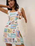 Nobody's Child White Print Ciara Mini Dress Close