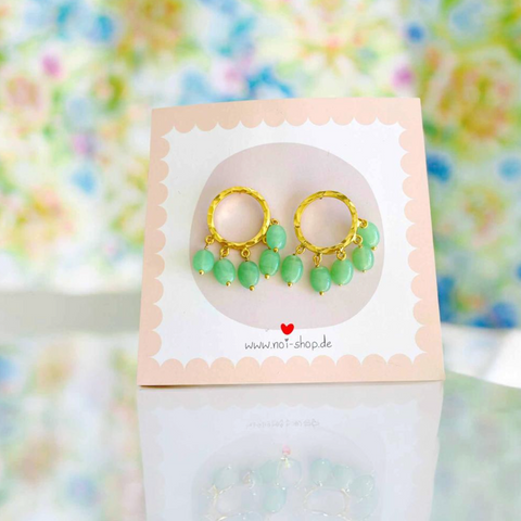 Noi gold and seagreen earrings 