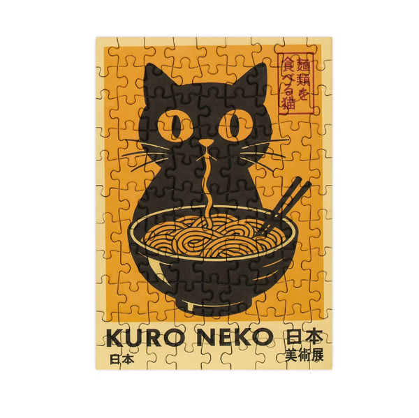 Noodle Cat - 99 Piece Mini Jigsaw Puzzle (Complete)
