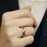 Nordic Muse Irregular Band Ring side