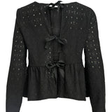Object Laila Tie Back Top - Black