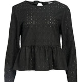 Object Laila Tie Back Top - Black