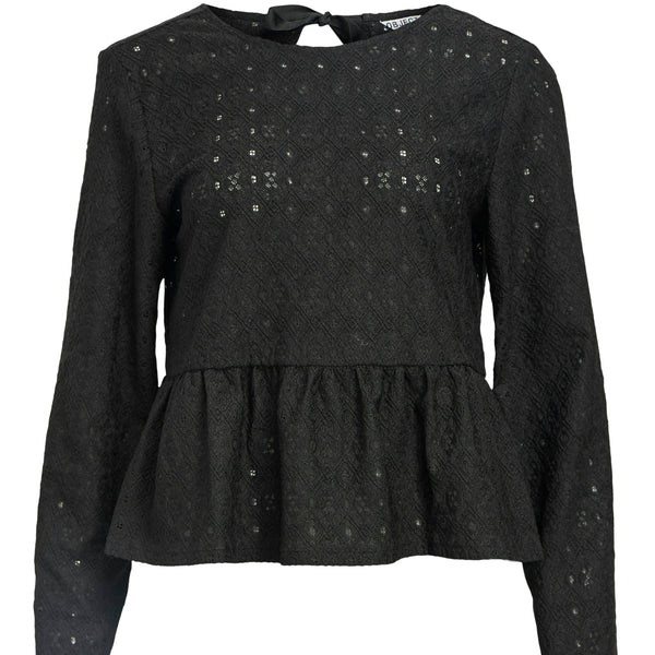 Object Laila Tie Back Top - Black