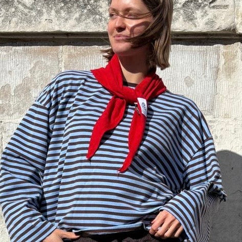 OST Anna Striped Crewneck Brown/Blue