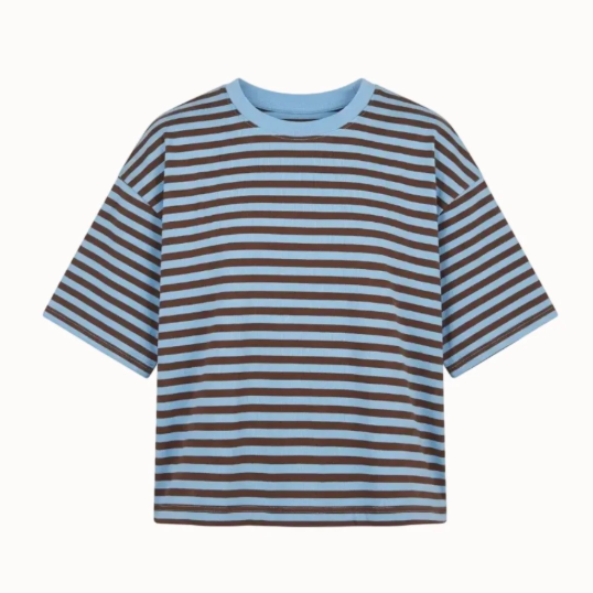 OST Else Striped T-Shirt -Brown/Blue