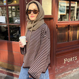 OST Emilie Striped Jumper Brown/Coffee