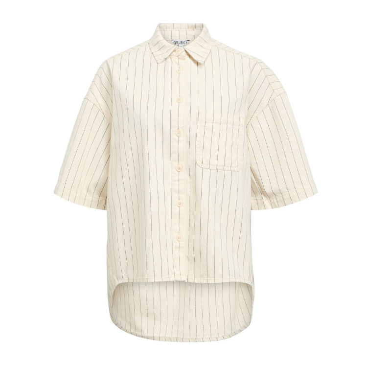Object Cally Striped Denim Shirt