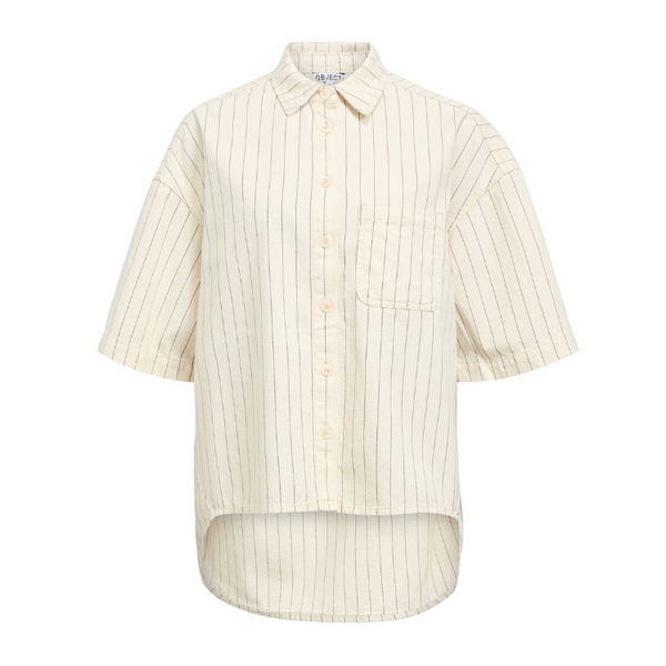 Object Cally Striped Denim Shirt