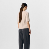 Object Elva O Neck Knit Top - Humus Back