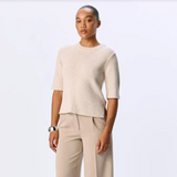 Object Elva O Neck Knit Top - Humus Friont