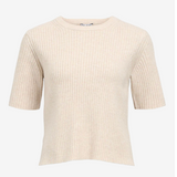 Object Elva O Neck Knit Top - Humus