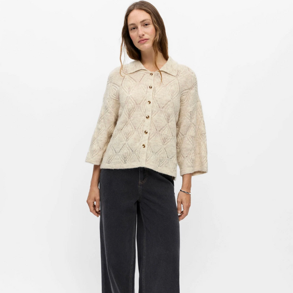 Object Kaisa Flora ButtonDown Cardigan Birch
